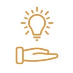 Icon of an open hand with lightbulb above it, representing Proactive Advice concept